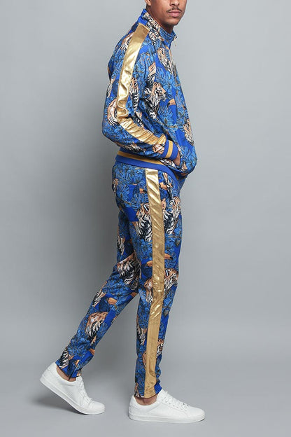 Royal Floral Tiger Track Suit