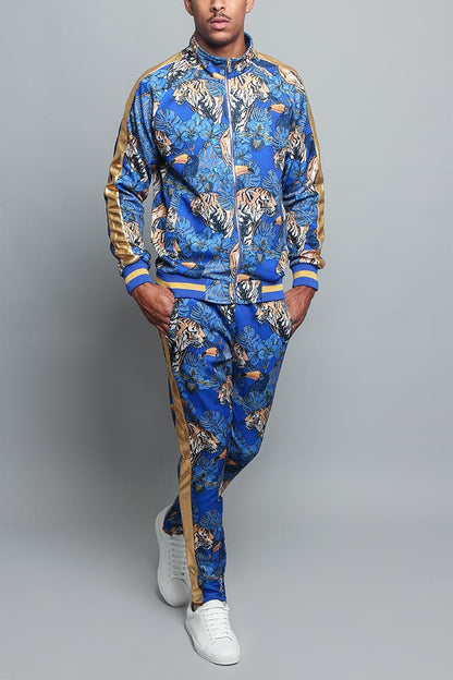 Royal Floral Tiger Track Suit