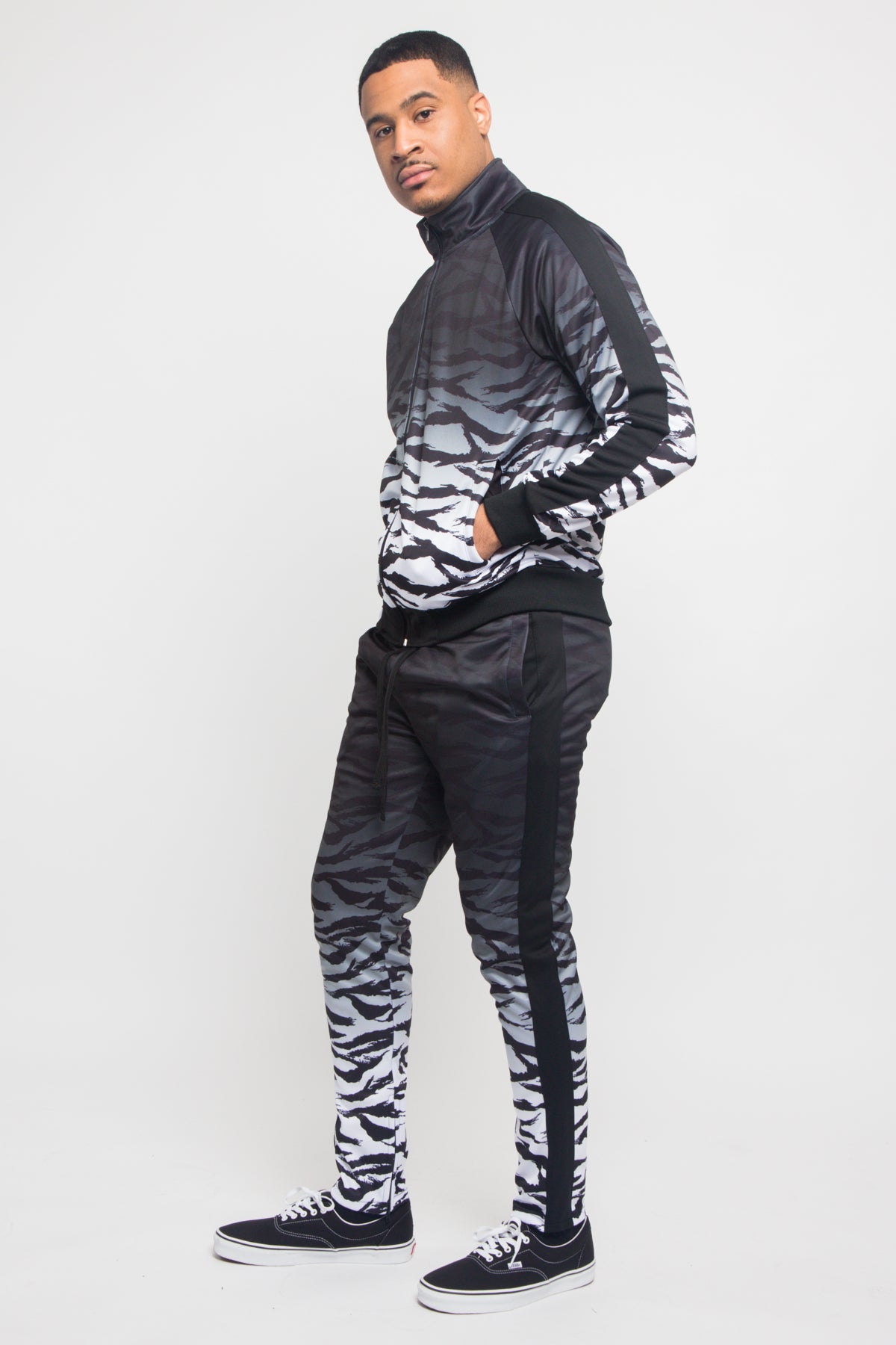 Ombre Gradient Tiger Stripe Tracksuit
