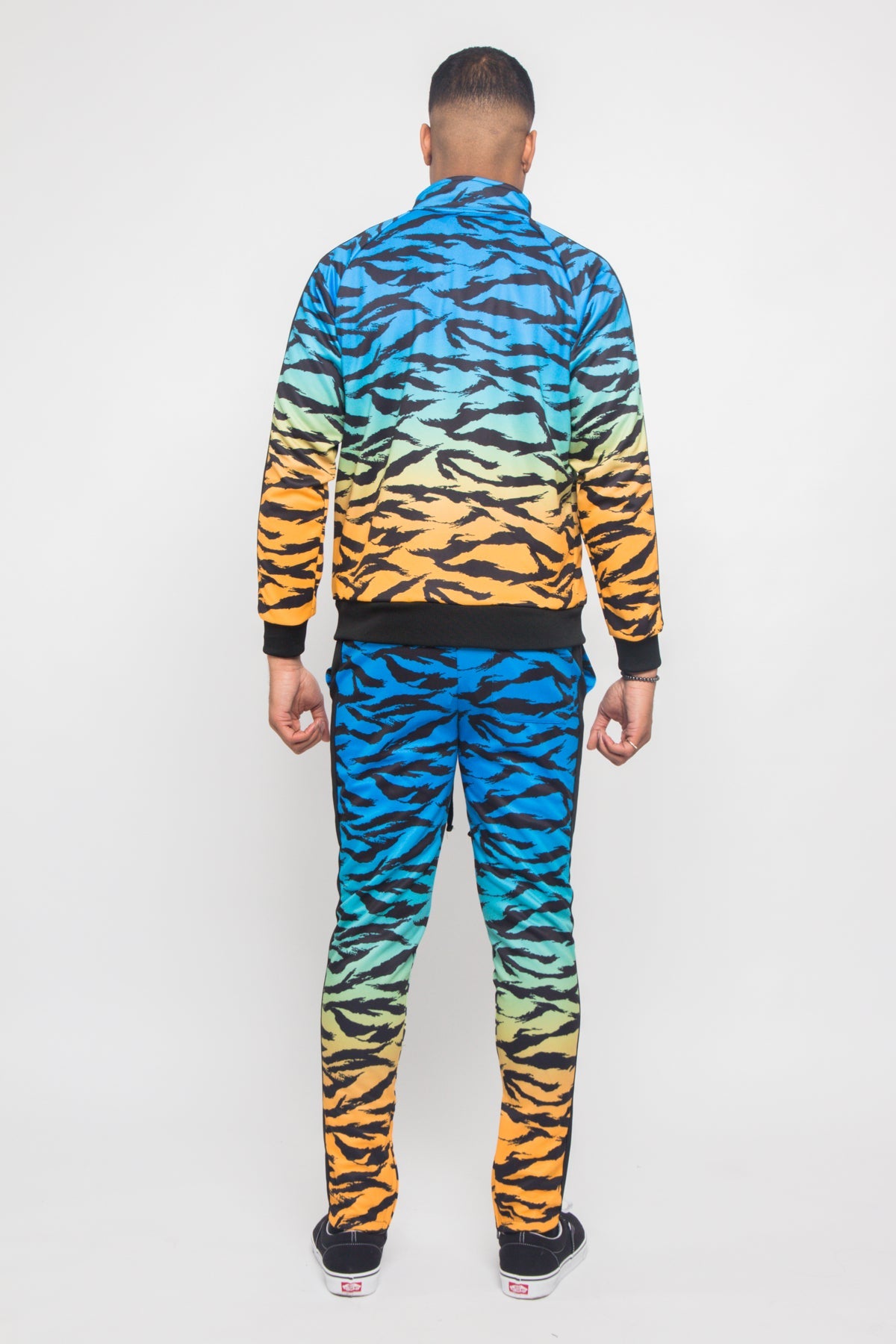 Ombre Gradient Tiger Stripe Tracksuit