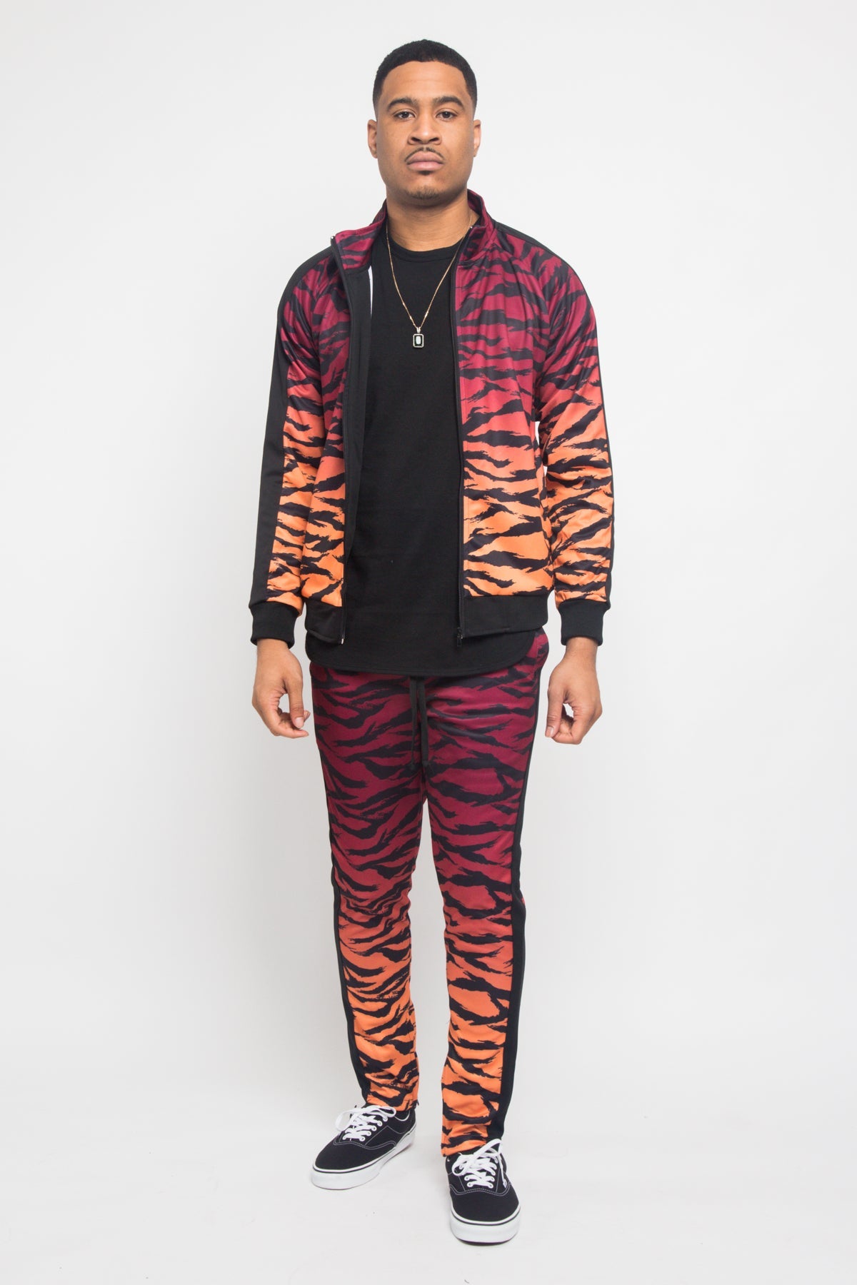Ombre Gradient Tiger Stripe Tracksuit