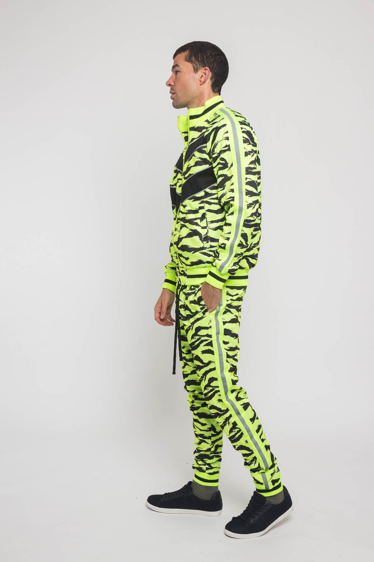 Reflective Tape Tiger Stripe Tracksuit