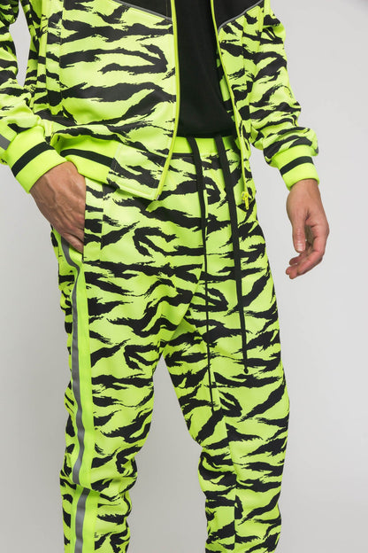 Reflective Tape Tiger Stripe Tracksuit
