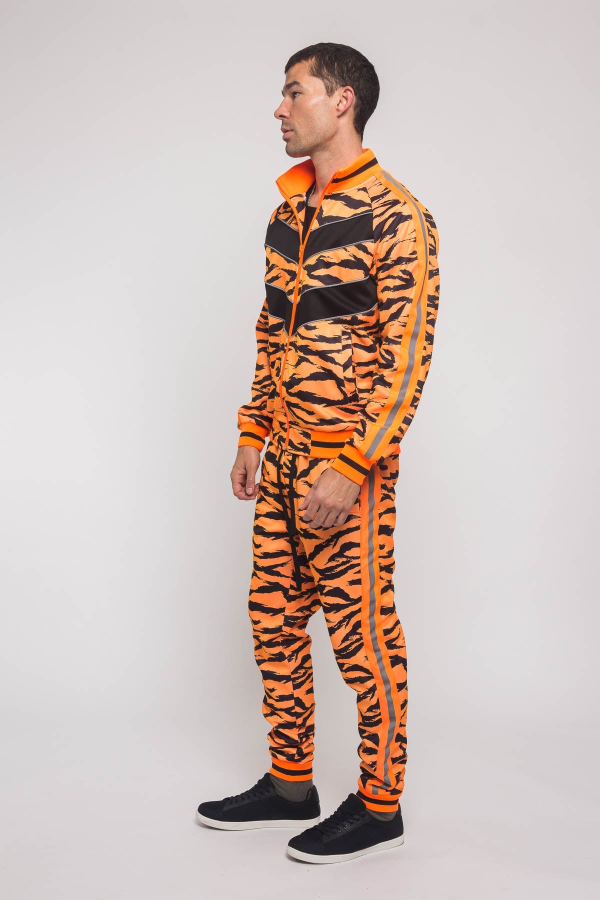 Reflective Tape Tiger Stripe Tracksuit