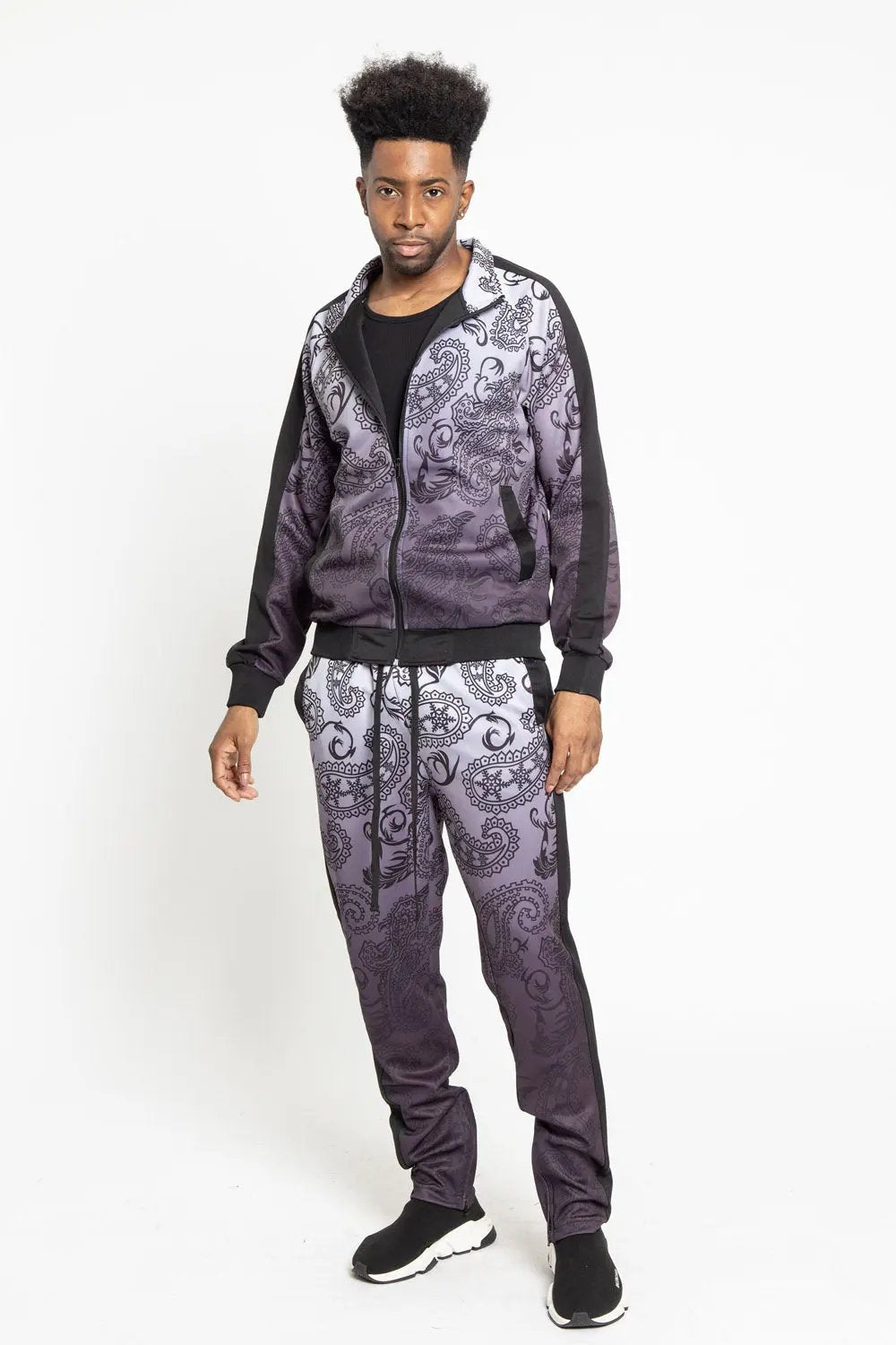 Paisley Gradient Ombre Track Suit Set