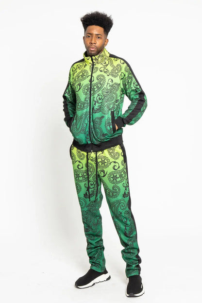Paisley Gradient Ombre Track Suit Set