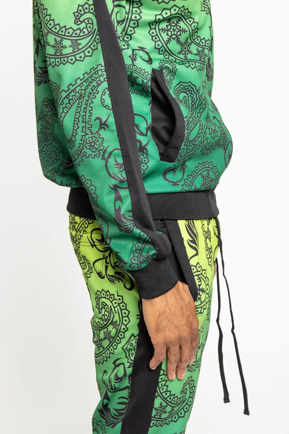 Paisley Gradient Ombre Track Suit Set