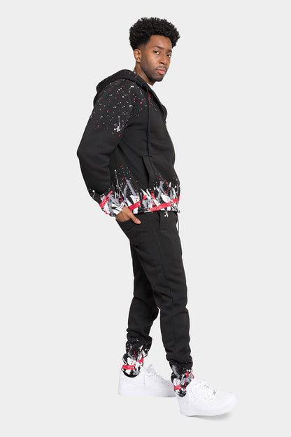 Paint Splatter Fleece Tracksuit