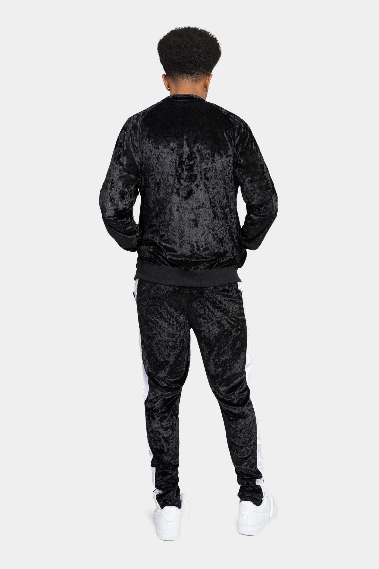 Accented Velour Track Suit