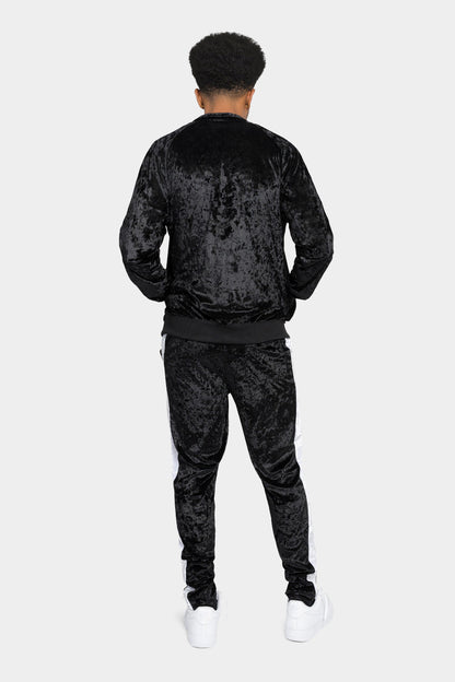Accented Velour Track Suit
