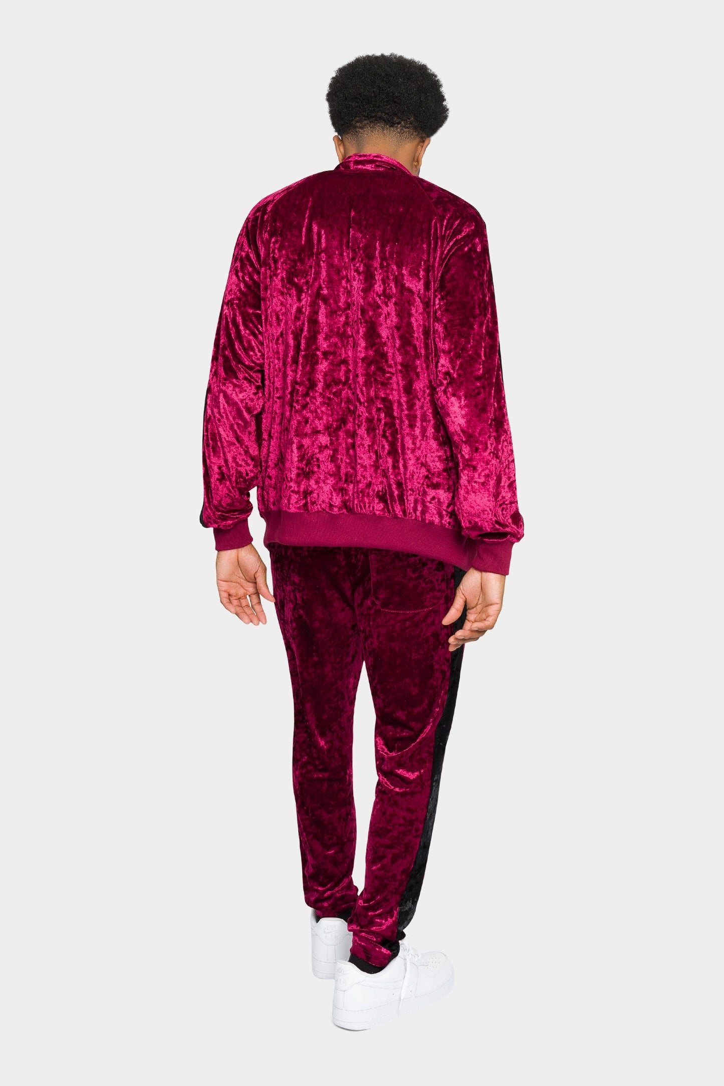 Accented Velour Track Suit