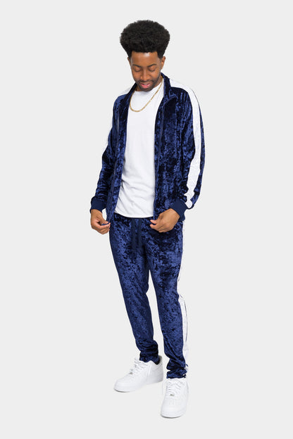 Accented Velour Track Suit