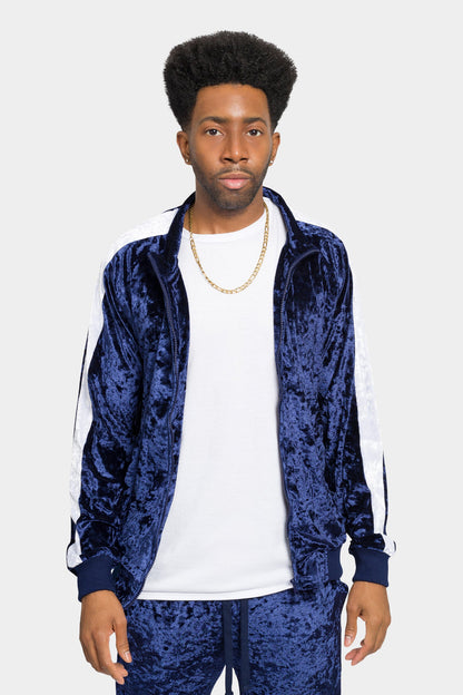 Accented Velour Track Suit