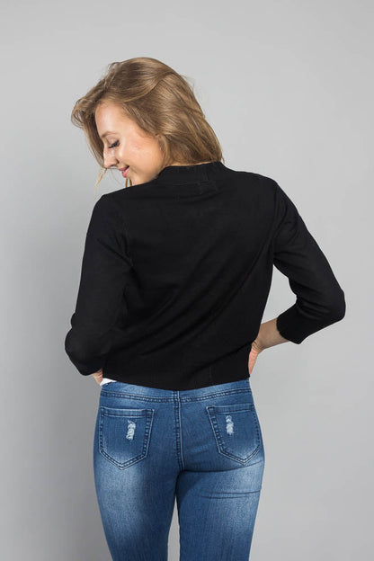 Women's Classic 3/4 Sleeve Cropped Cardigan