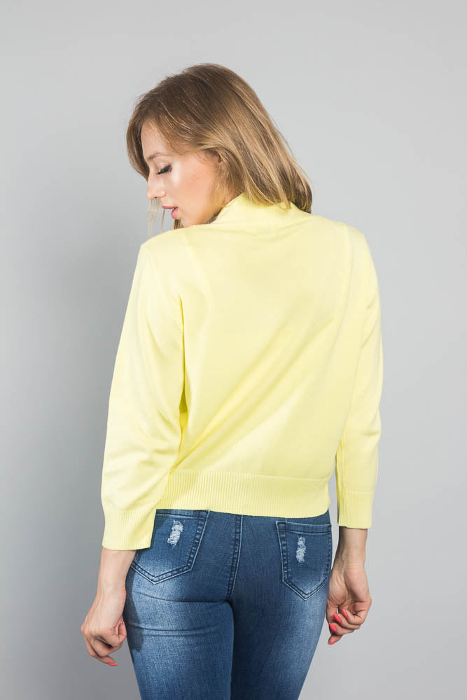 Women's Classic 3/4 Sleeve Cropped Cardigan