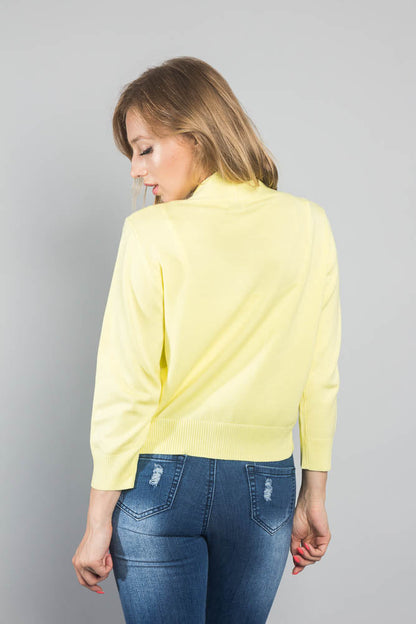 Women's Classic 3/4 Sleeve Cropped Cardigan