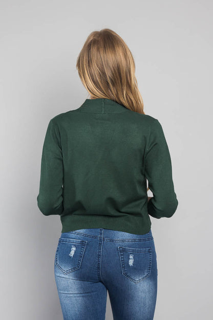 Women's Classic 3/4 Sleeve Cropped Cardigan