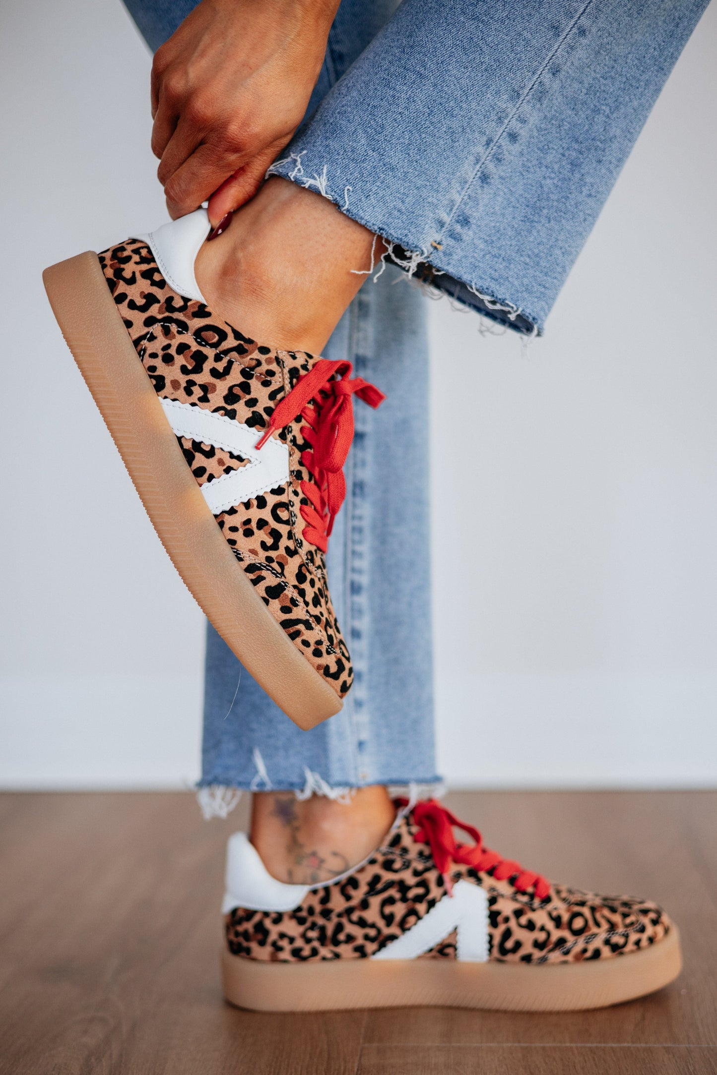 Watch Your Step Sneakers - Leopard Mix
