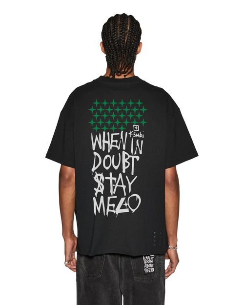 KSUBI X STAYME7O EKCESS SS TEE JET BLACK