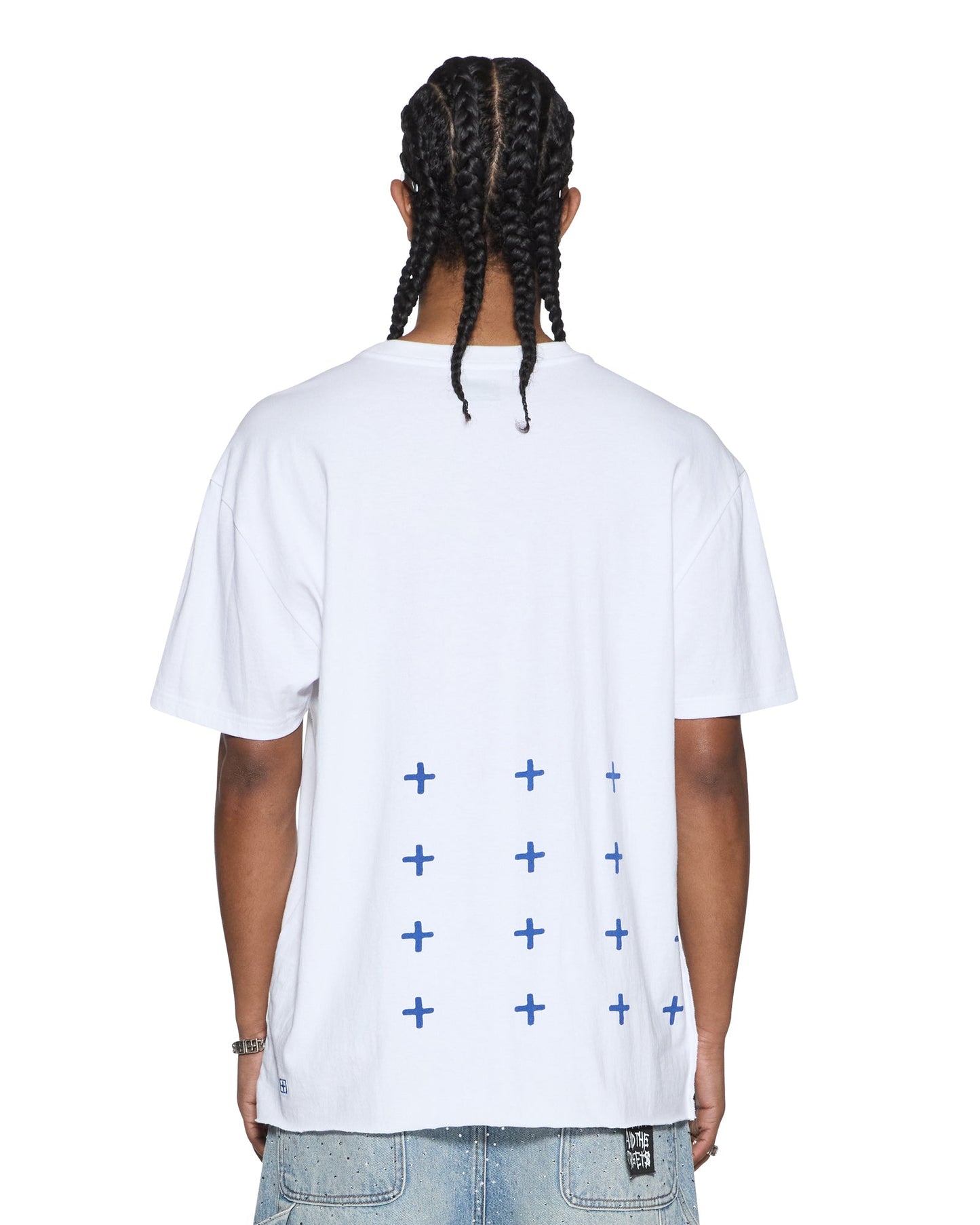 4X4 BIGGIE SS TEE TRU WHITE/BLUE
