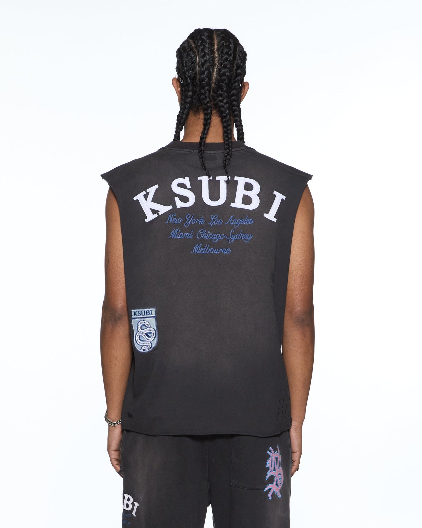 GENESIS EKCESS CUT OFF TANK CHARCOAL FADE