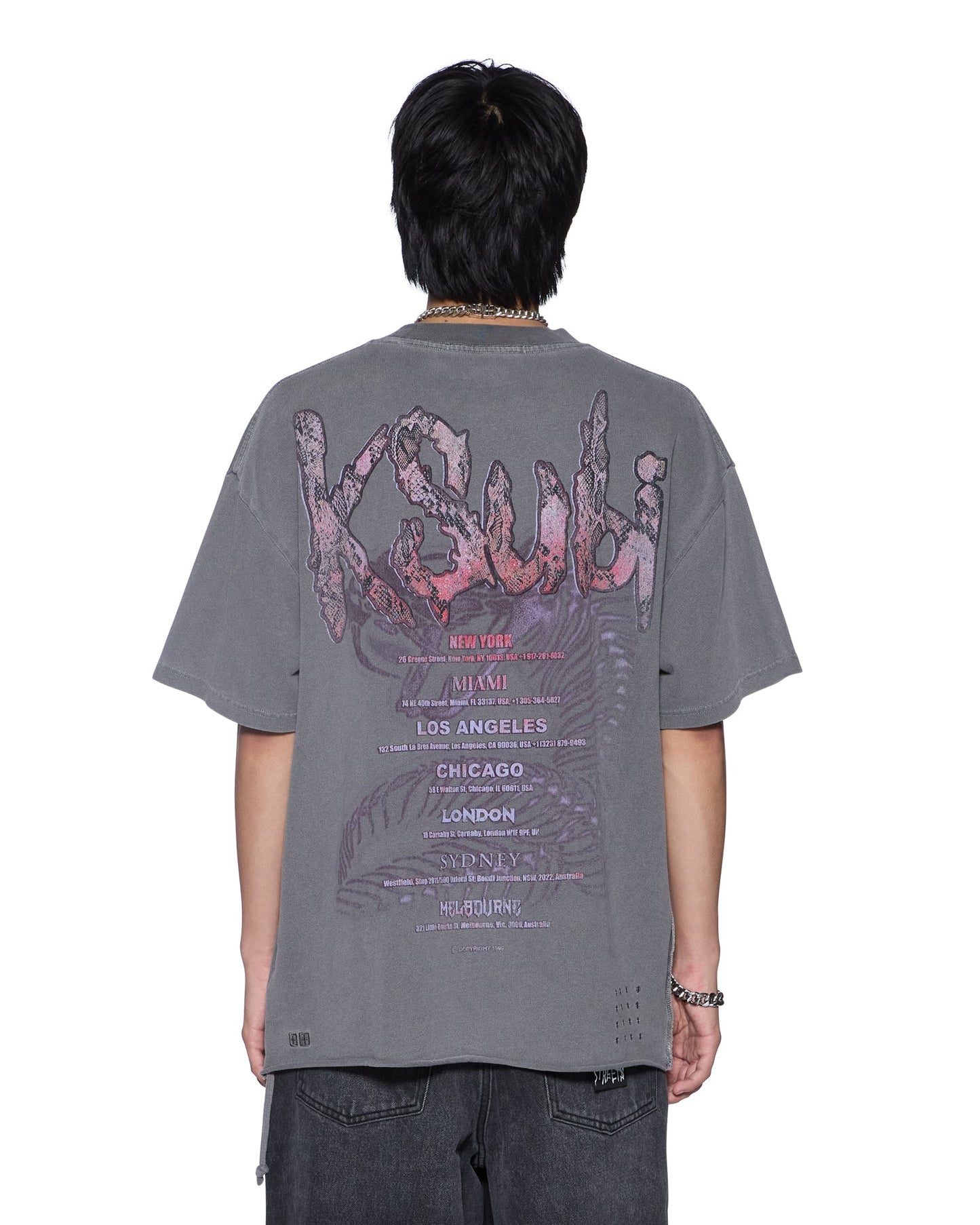 KNOTTED EKCESS SS TEE CHARCOAL