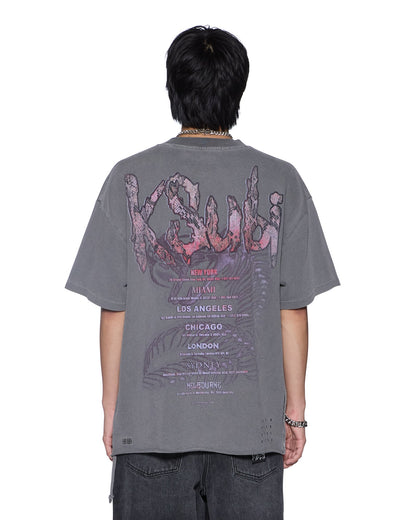 KNOTTED EKCESS SS TEE CHARCOAL