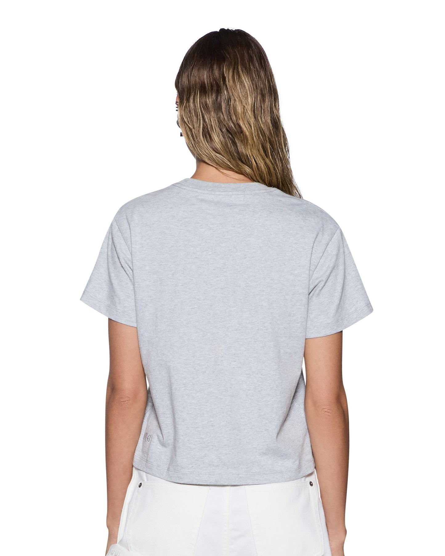 KSUBI PLAID SHRUNKEN SS TEE GREY MARLE