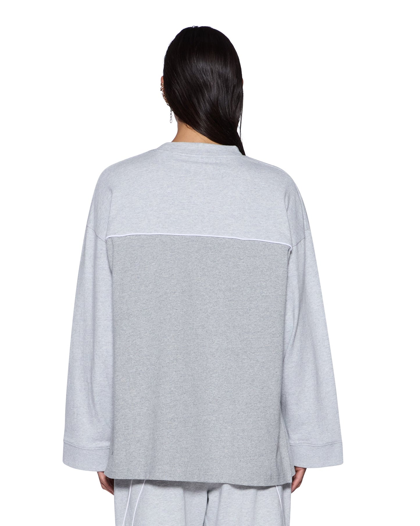 VARSITY BOYFRIEND LS TEE GREY