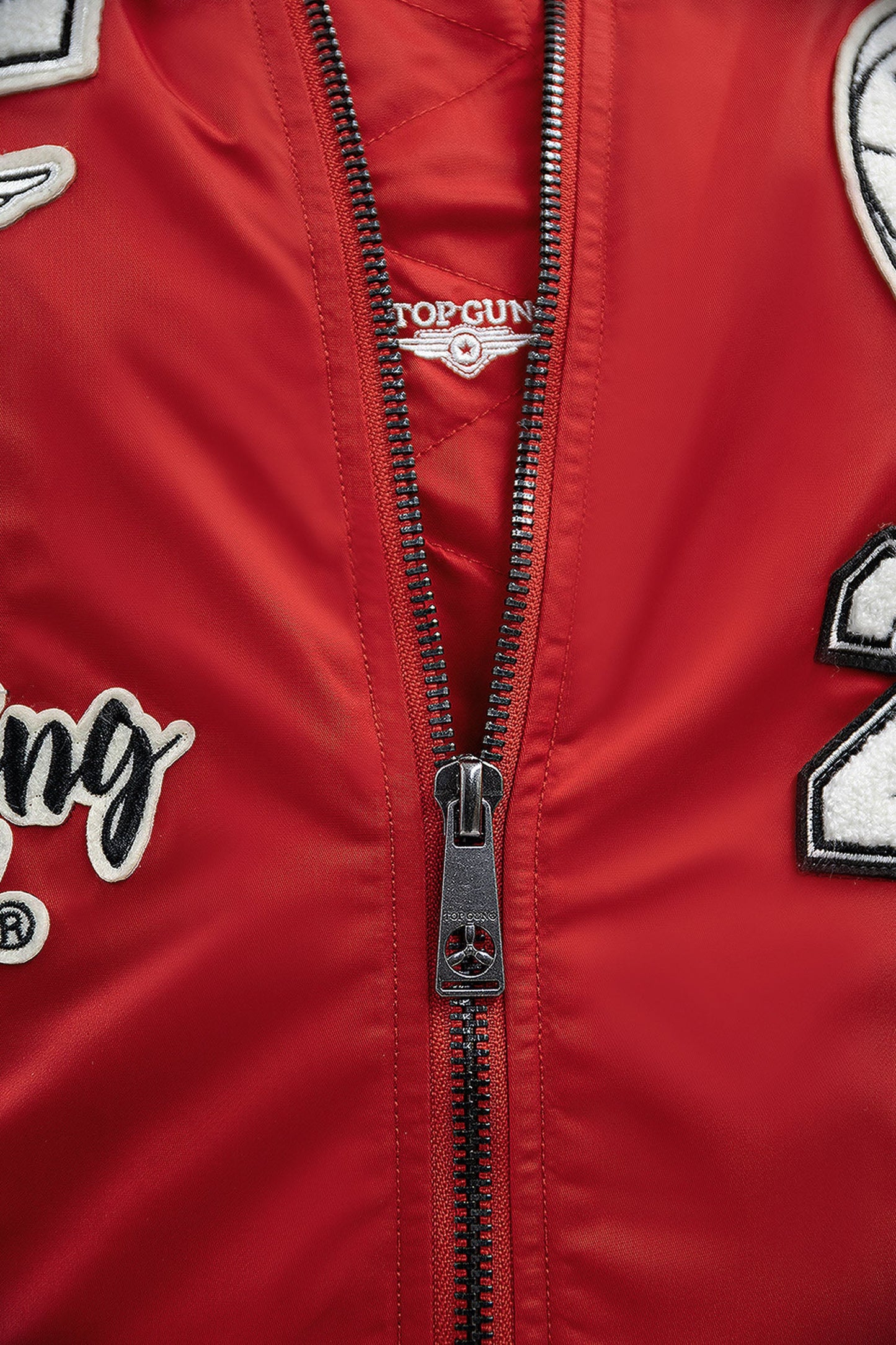 Top Gun "Flying Legend" Nylon Embroidery Patched Varsity Jacket