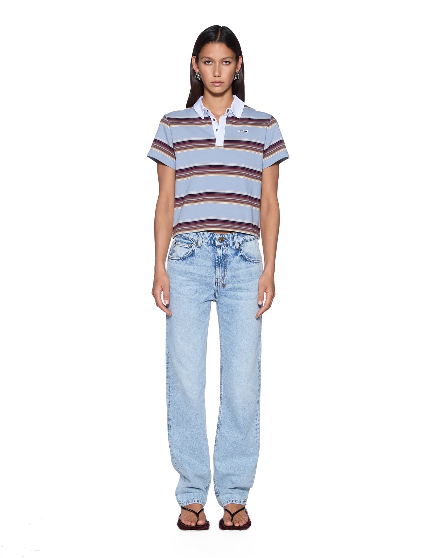 SOTT SHRUNKEN POLO MULTI STRIPE