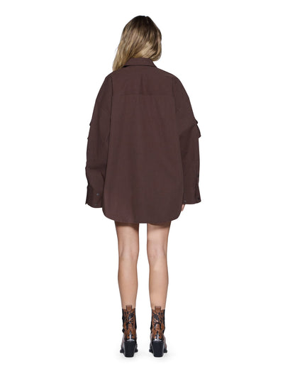 ASTRA LS CARGO SHIRT CHOCOLATE