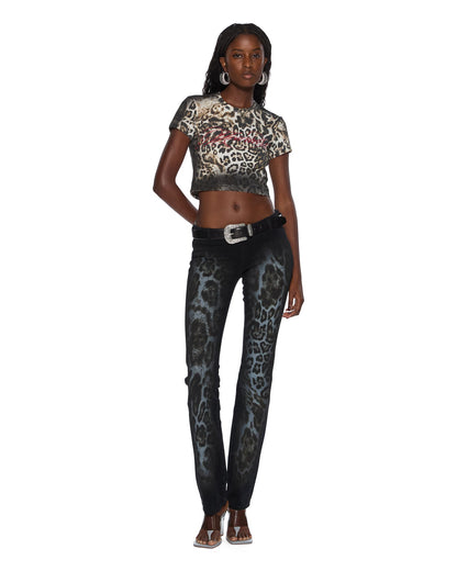 MOWALOLA JEAN BLACK CHEETAH