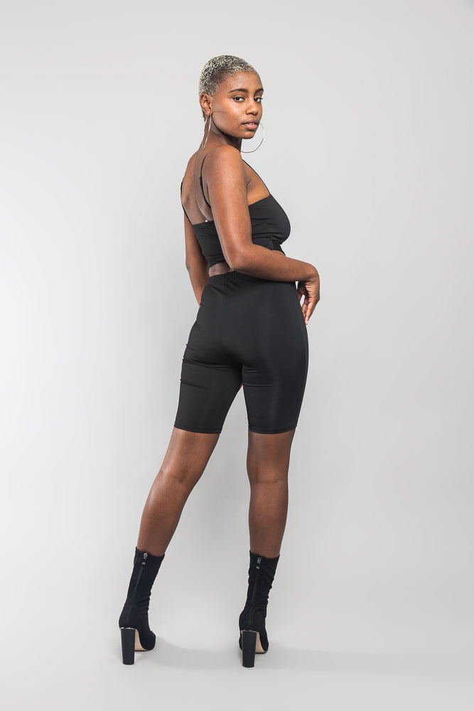 Buckled Crop Top Set