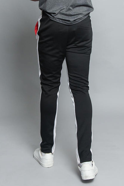 Tri Colored Color Blocked Track Pants