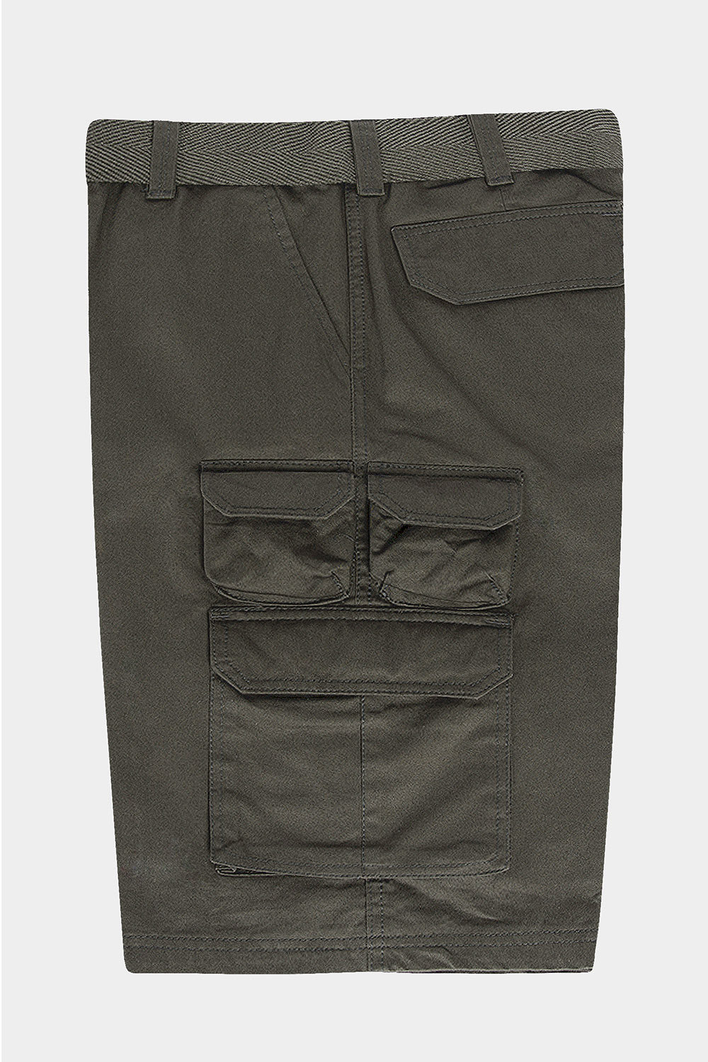 Essential Solid Relaxed Fit Chino Cargo Shorts