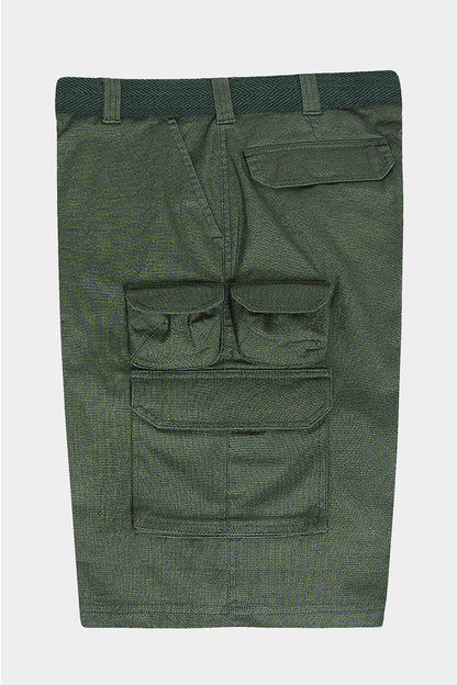 Essential Solid Relaxed Fit Woven Cargo Shorts