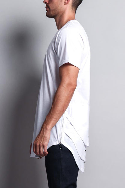 Triple Stacked Plus Long Length Curved Hem T-Shirt