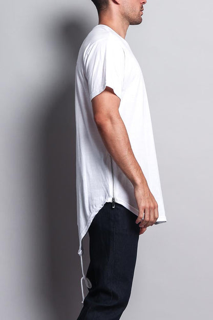 Fishtail Long Length Curved Hem T-Shirt