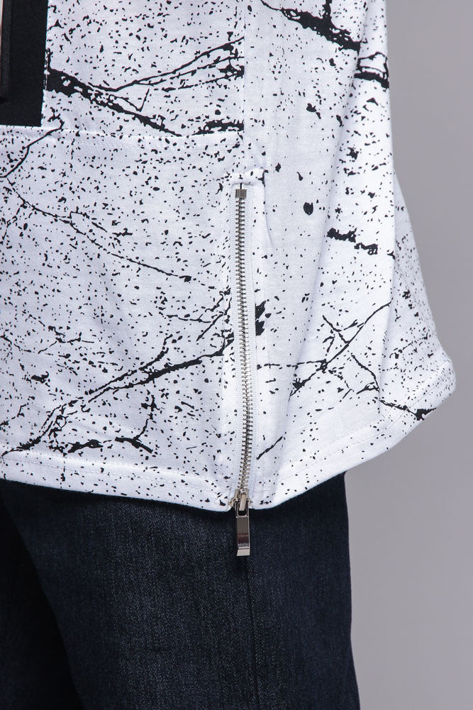 Metallic American Flag Marble Print T-Shirt