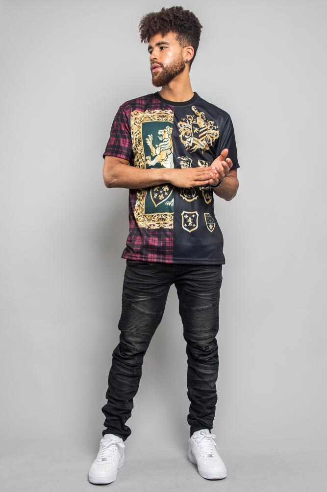 Plaid Mix Print T-Shirt