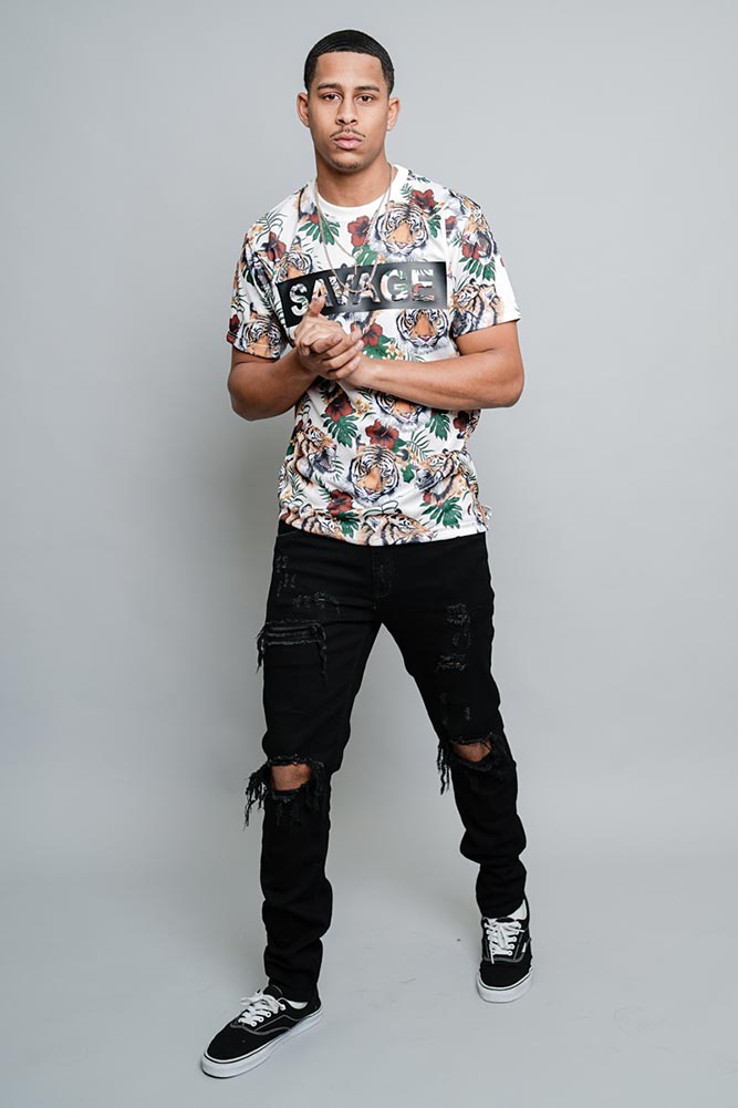 3D Savage Tiger Print T-Shirt