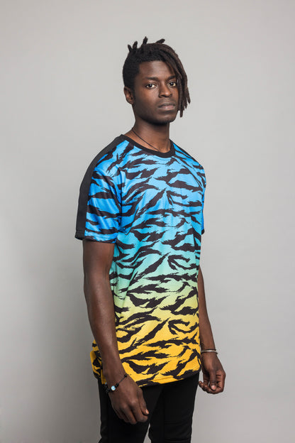 Dip Dye Gradient Tiger T-Shirt