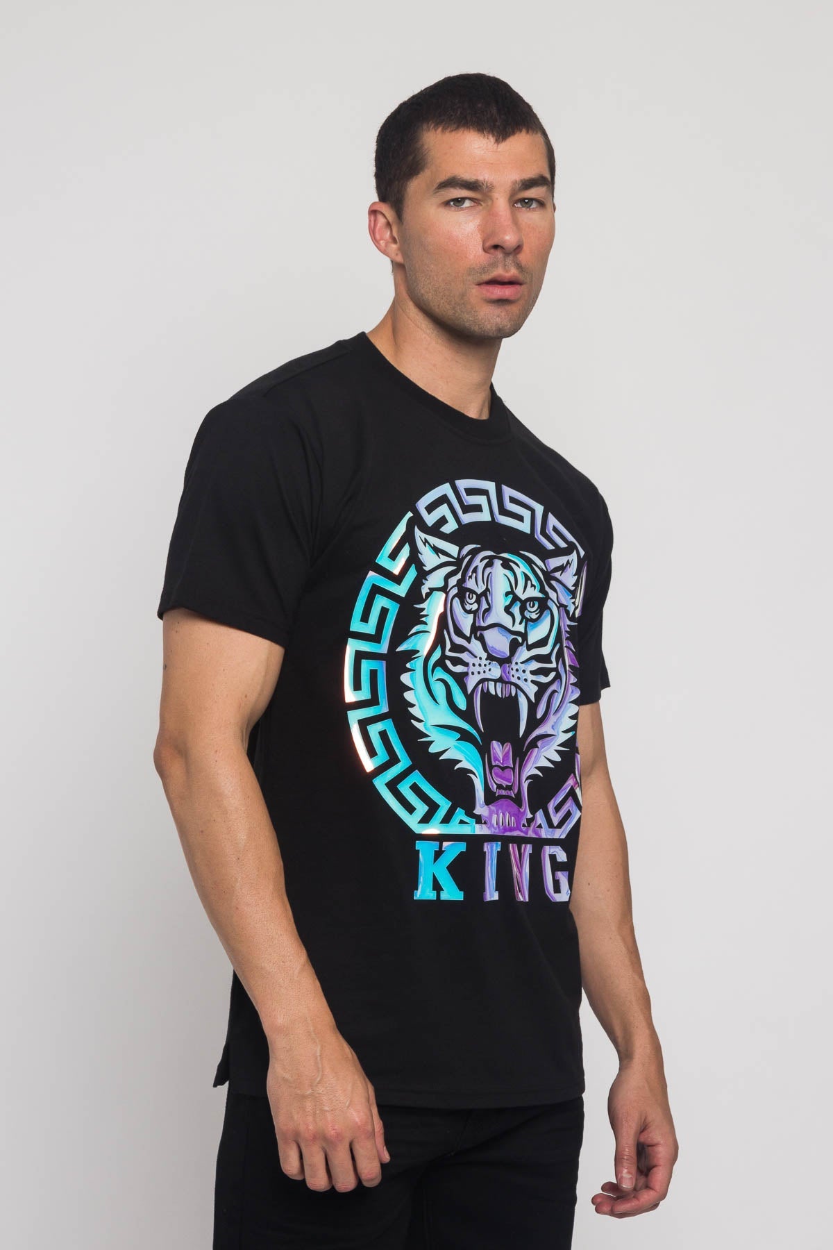 Iridescent Foil King Tiger T-Shirt
