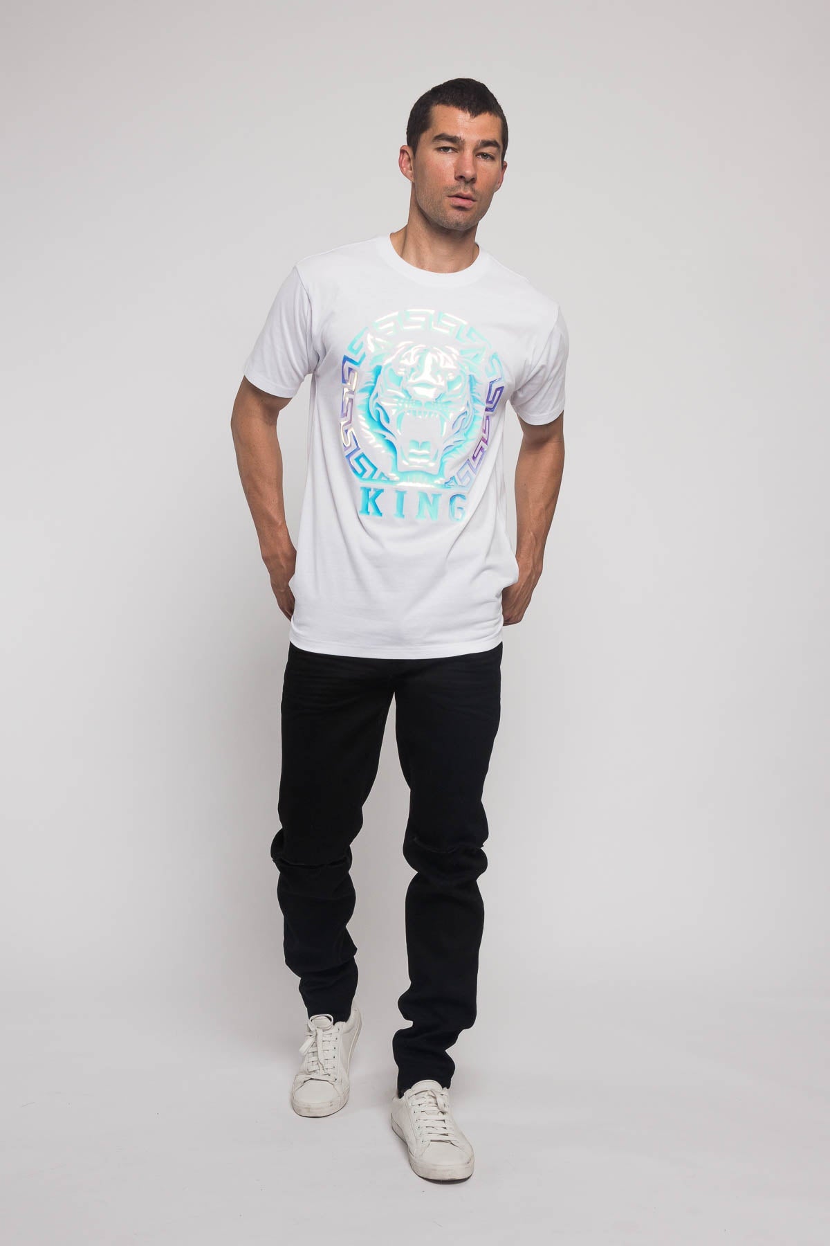 Iridescent Foil King Tiger T-Shirt