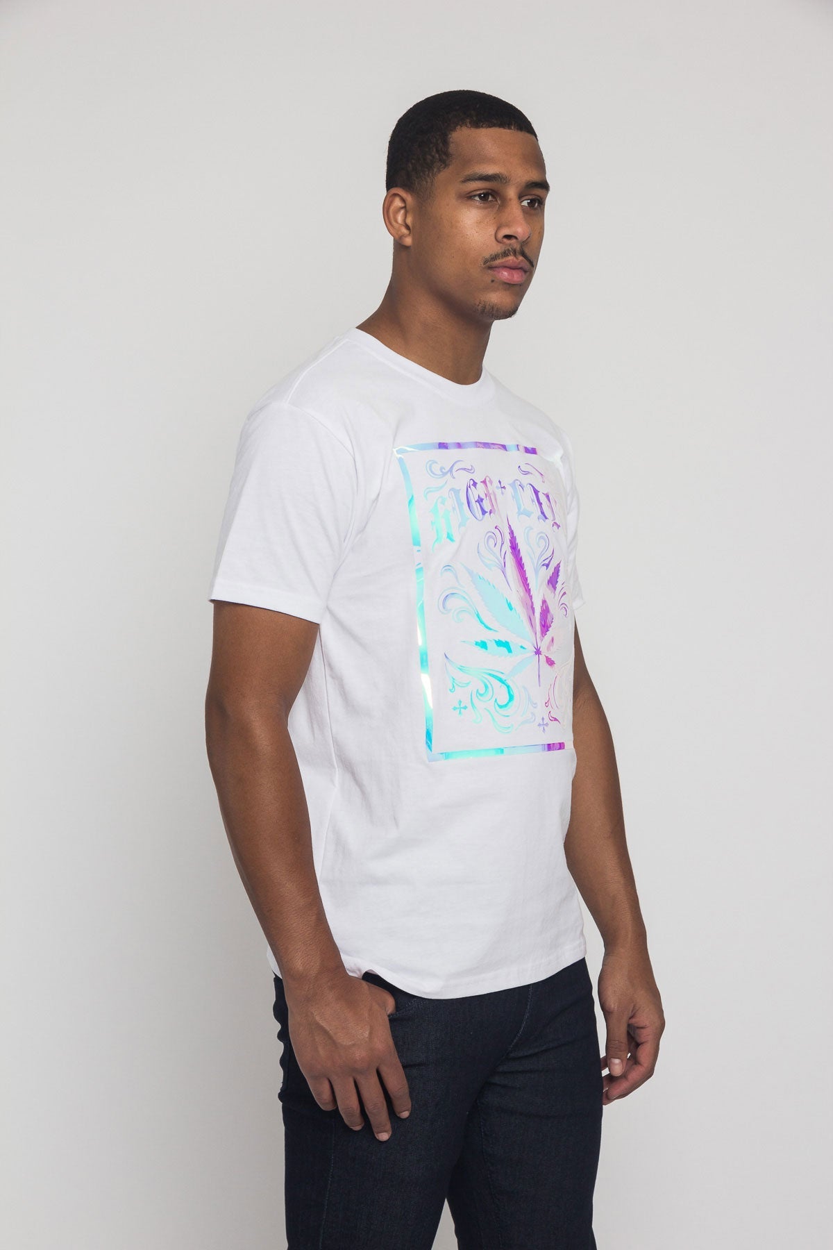 High Life 3D Iridescent Leaf T-Shirt