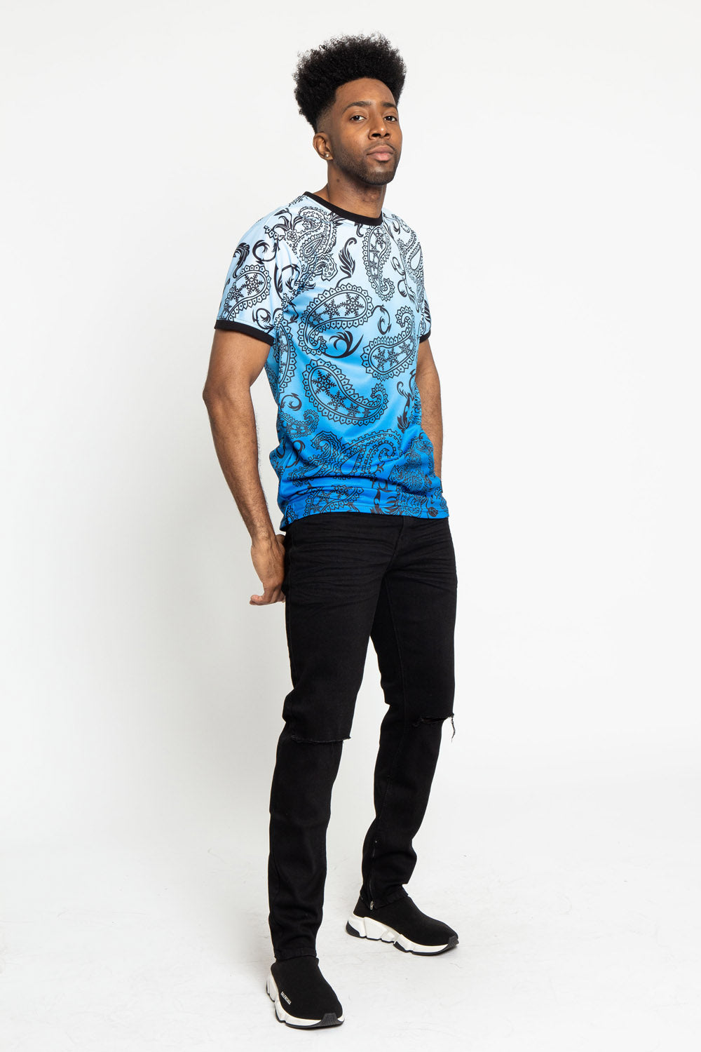 Paisley Gradient Ombre T-Shirt