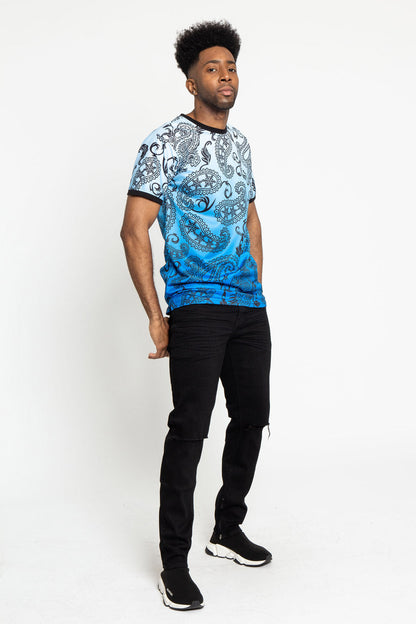 Paisley Gradient Ombre T-Shirt