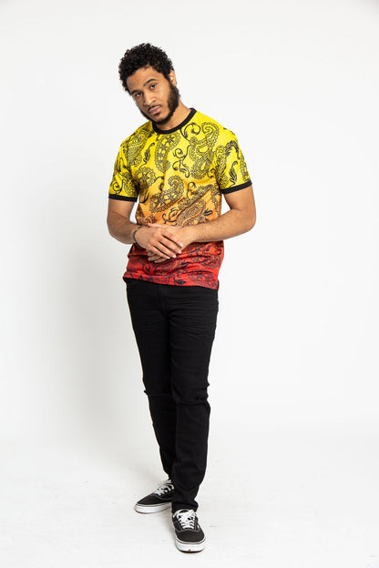 Paisley Gradient Ombre T-Shirt