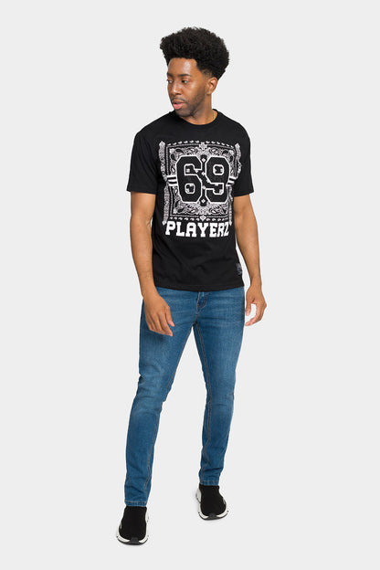 Rhinestone Studded 69 Playerz T-Shirt